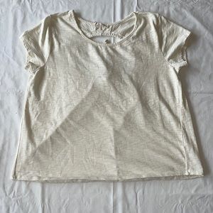 Lizard Thicket size small open back basic white tee.